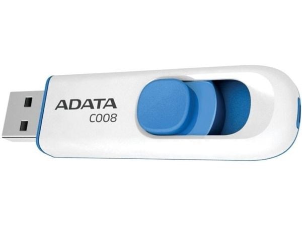 ADATA Classic Series C008 - USB flash-enhet - 32 GB - USB 2.0 - vit, blå