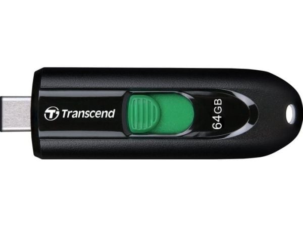 Transcend JetFlash 790C - USB-flashstasjon - 64 GB - USB-C 3.2 Gen 1 - svart