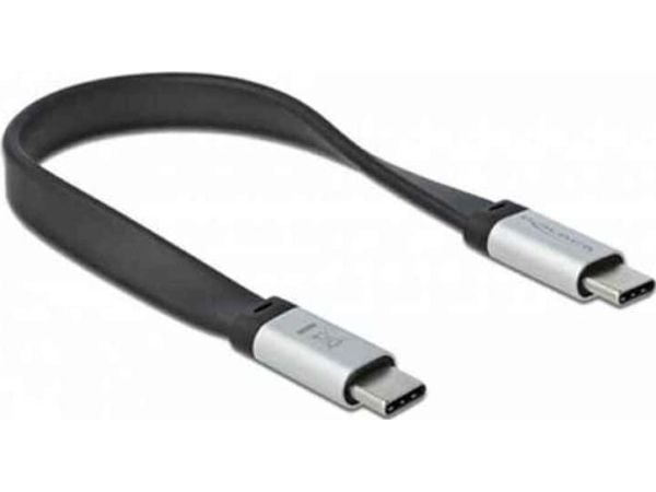 DeLOCK 85926, 0,22 m, USB C, USB C, USB 3.2 Gen 2 (3.1 Gen 2), 10000 Mbit/s, Musta, Hopea