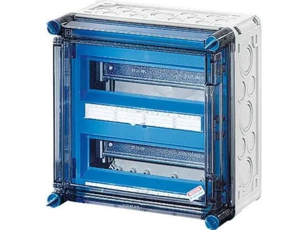 MI-kapsling 2x12 moduler PE+N gångjärnslock