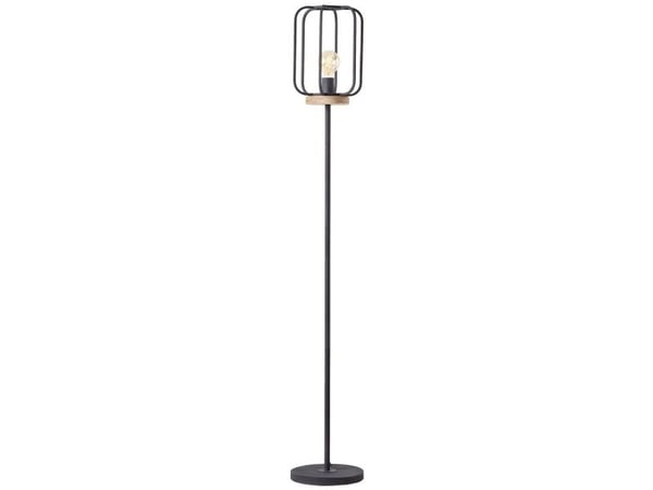 Brilliant Tosh 93145/66 gulvlampe E27 tre (mørk), svart