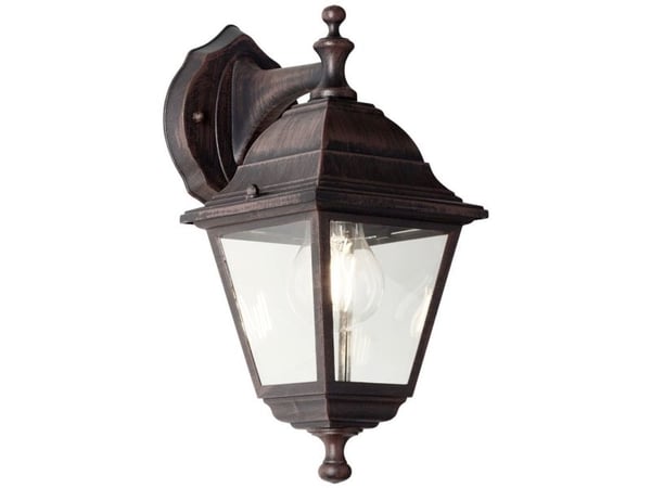 Brilliant Nissie 90992A55 utendørs vegglampe E27 rostbrun
