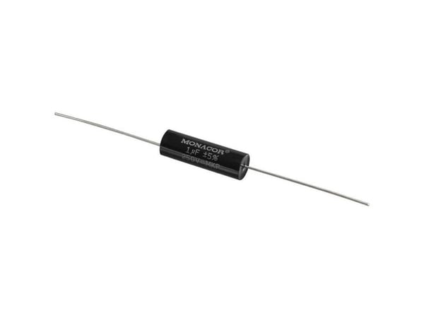 Monacor MKPA-10, Film, Sylindriske, Sort, 1000 nF, 250 V, 31 mm