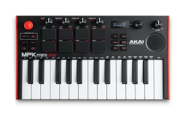 Akai MPK Mini Play Mk3, 25 tangenter, Knappar, Rotations-, Svart, Svart, USB, 317 mm