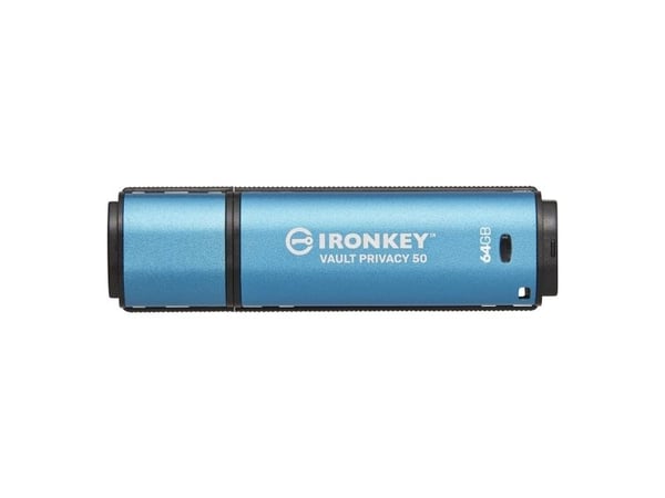 Kingston IronKey Vault Privacy 50 Series - USB-flashstasjon - kryptert - 64 GB - USB 3.2 Gen 1 - TAA-samsvar