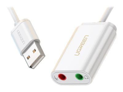 Ugreen - Lydkort - 16-bit - 48 kHz - stereo - USB 2.0 Ugreen - Lydkort - 16-bit - 48 kHz - stereo - USB 2.0