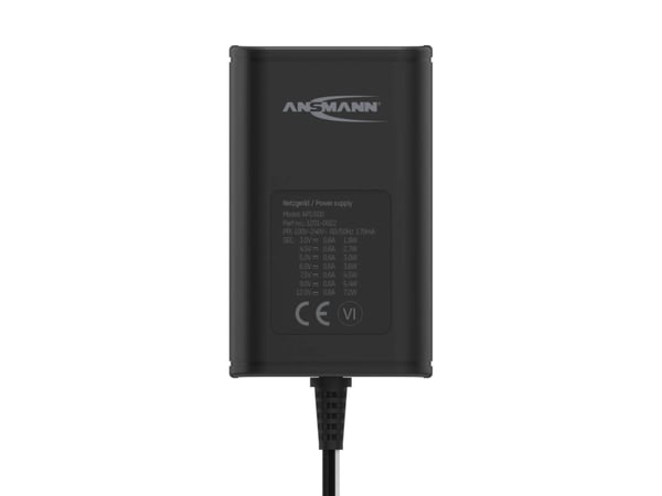 Ansmann APS 600, 0.6 A, 68,9%, Oikosulku, 50 - 60 Hz, Musta, Laatikko