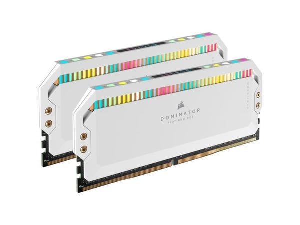 CORSAIR Dominator Platinum RGB - DDR5 - sett - 64 GB: 2 x 32 GB - DIMM 288-pin - 5200 MHz / PC5-41600 - CL40 - 1.25 V - hvit