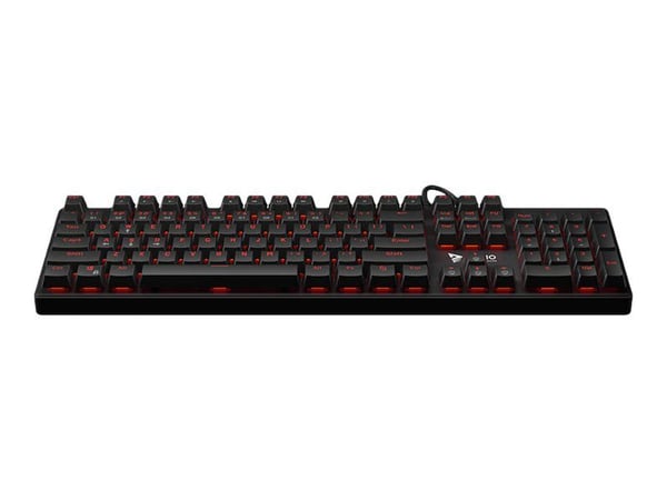 SAVIO Tempest RX FULL - Näppäimistö - bagbelyst - USB - Key contact: Outemu Red