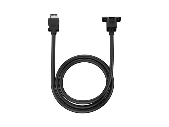 Fractal Design Model E - USB-kabel - USB-C header (hann) til 24 pin USB-C (hunn) 90° angled, panel mountable - 1 m - svart - for Fractal Design Mes...