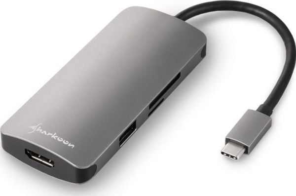 Sharkoon - Dockningsstation - USB-C - HDMI