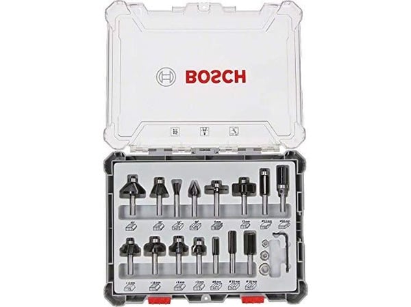 Bosch - Fresekutter - for tre, bløtt tre, løvtre - 15 deler