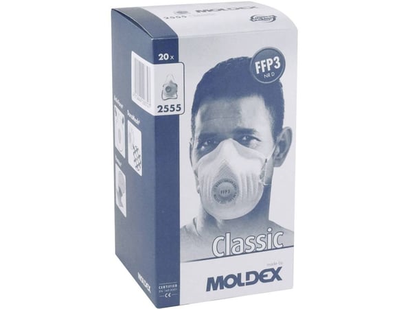 Moldex støvmaske 2555 55 FFP3 NR D med ventil 20stk - (20 stk.)