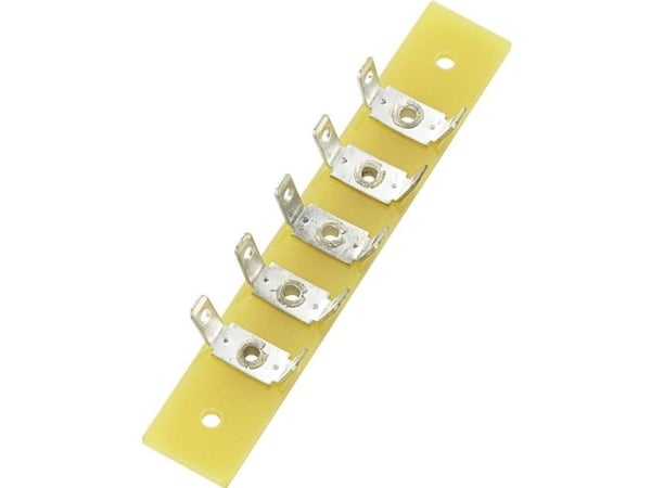 TRU COMPONENTS Loddeliste enkeltrække Samlet antal poler 5 Epoxyd (L x B x K) 59 x 10 x 1.6 mm 1 stk 1 stk