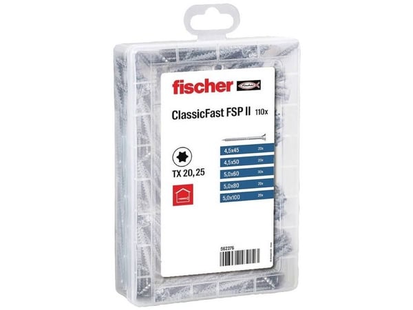 Fischer Meister-Box ClassicFast SK TG TX, 4,5–5,0 mm (110 stk., delgjenge)