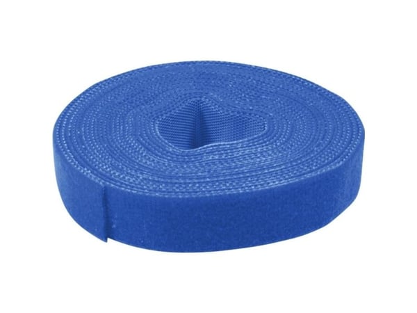 Value 25.99.5254, Koukullinen ja lenkillinen nippuside, Sininen, 25000 mm, 10 mm, 5 kpl