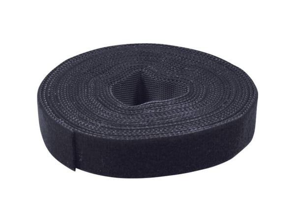 Value 25.99.5250, Koukullinen ja lenkillinen nippuside, Musta, 25000 mm, 10 mm, 5 kpl