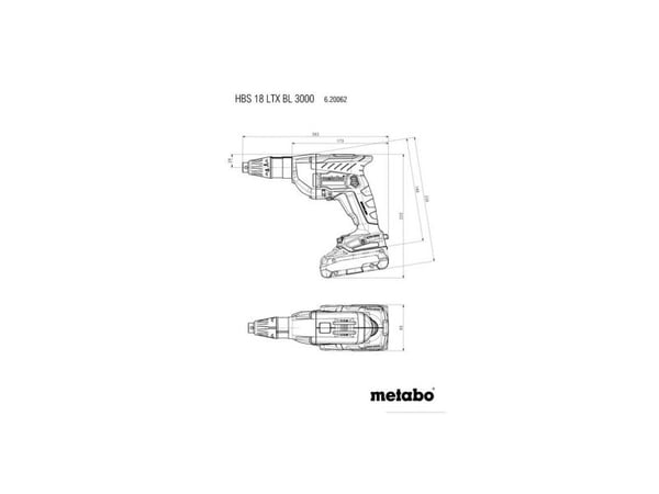 Metabo HBS 18 LTX BL 3000, Borr med pistolgrepp, Borstlös, 3000 RPM, 85 dB, 75 dB, 3 dB