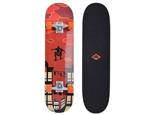 Skateboard Schildkrot Kicker Parkour brun/oransje/svart (510602)