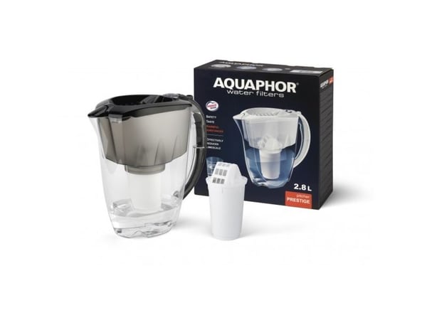 Filterkande Aquaphor Prestige 2,8 l med timer + Aquaphor A5 patroner, lajitelma