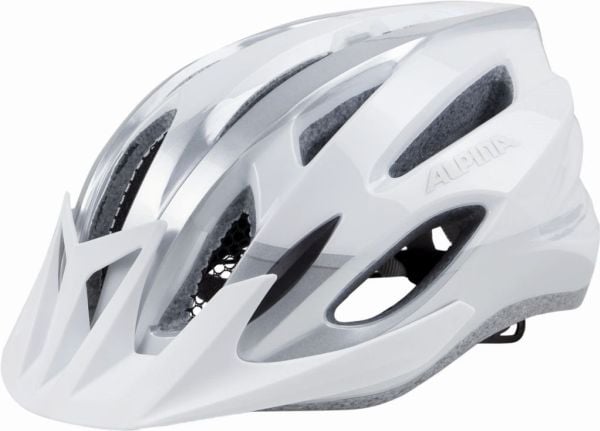Cykelhjelm Alpina MTB17 hvid-sølv 54-58