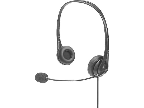 Lindy 42870, Koblet med ledninger (ikke trådløs), Samtaler/musikk, 20 - 20000 Hz, 108 g, Hodesett, Svart
