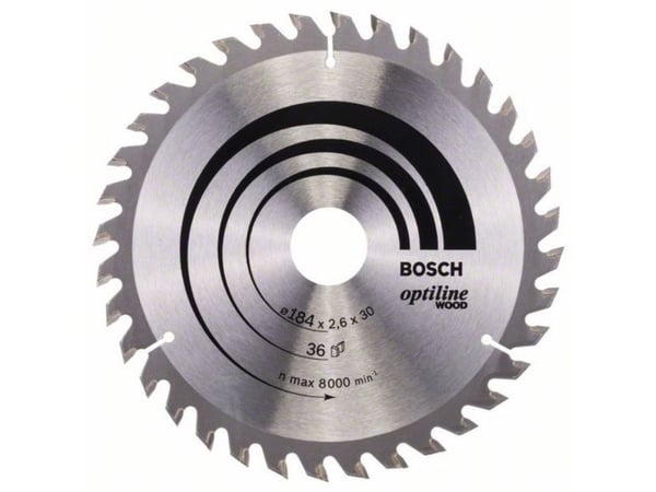 Bosch RUNDSAVKLINGE OPTILINE 184X2,6X30MM 36T