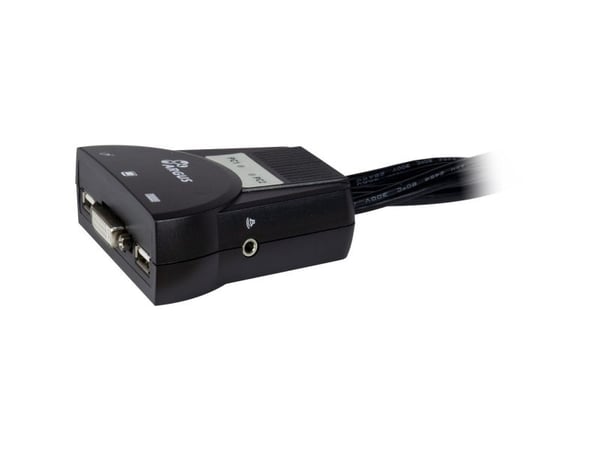 Inter-Tech KVM-LS-21DA DVI - Video- / USB / audio-kabel - 1.8 m - tommelskruer, 1080p støtte 60 Hz