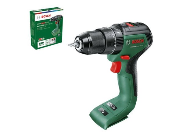 Bosch UniversalImpact 18V-60 - Hammerbor/driver - trådløs - 2 hastigheter - nøkkelfri borhylse 13 mm - 60 N·m - uten batteri, ingen lader - 18 V - ...