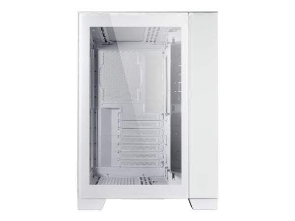 Lian Li O11 Dynamic Mini - Tower - ATX - sidepanel med vindu (herdet glass) - ingen strømforsyning (SFX12V/SFX-L12V) - snøhvitt - USB/lyd