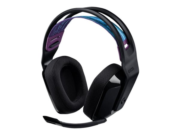 Logitech G535 LIGHTSPEED - Hodesett - Full størrelse - 2,4 GHz - Trådløs - USB - Svart
