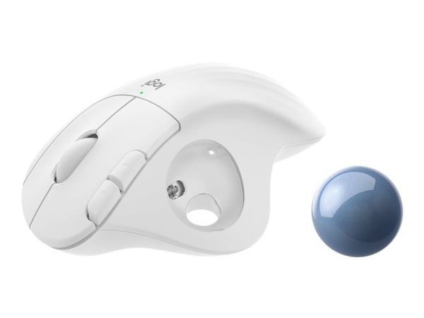 Logitech Ergo Series ERGO M575 - Styrkula - optisk - 5 knappar - trådlös - Bluetooth 5.0 LE, 2.4 GHz - trådlös USB-mottagare - offwhite