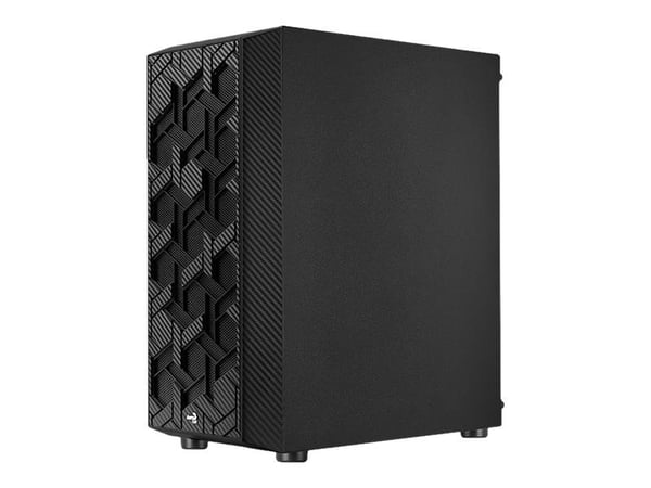 AeroCool Hive FRGB - Tempered Glass Edition - mid tower - ATX - sidepanel med vindu (herdet glass) - ingen strømforsyning (ATX) - svart - USB/lyd
