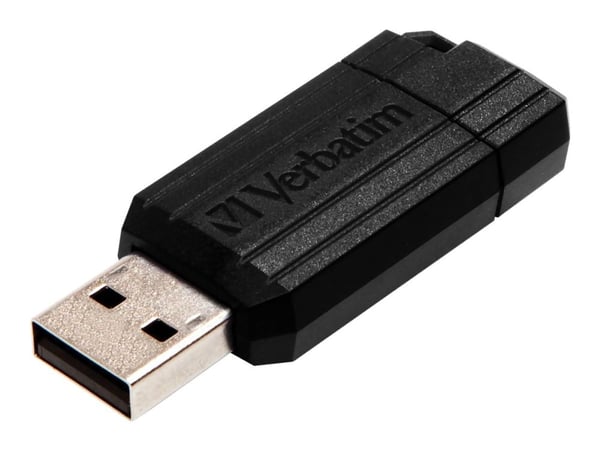 Verbatim PinStripe USB Drive - USB flash-enhet - 32 GB - USB 2.0 - svart
