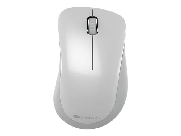 Canyon MW-11 - Mus - högerhänt - optisk - 3 knappar - trådlös - 2.4 GHz - trådlös USB-mottagare - pärlvit