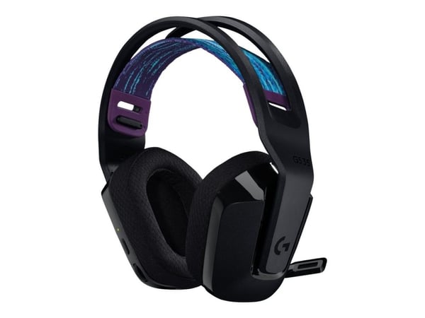 Logitech G535 LIGHTSPEED - Hodesett - Full størrelse - 2,4 GHz - Trådløs - USB - Svart