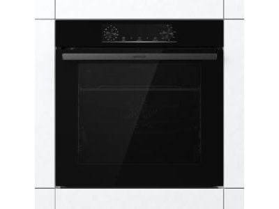 Gorenje Essential BPS6737E07B - Ovn - med dampfunksjon - innebygd - fordypning - bredde: 56 cm - dybde: 55 cm - høyde: 59 cm - med selvrens - svart