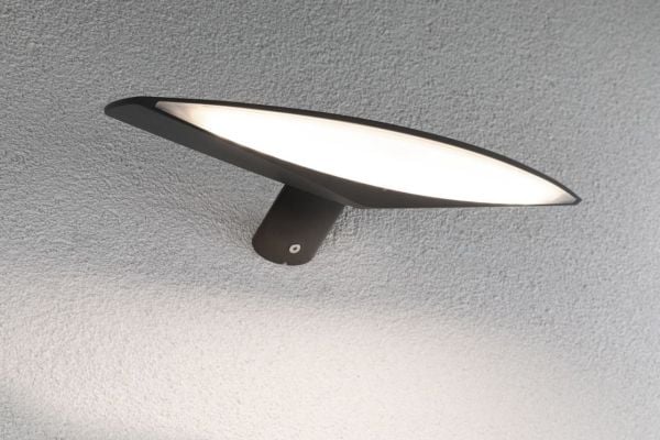 Paulmann 94340, Utendørs veggbelysning, Antracitt, Plast, IP44, Fasade, III