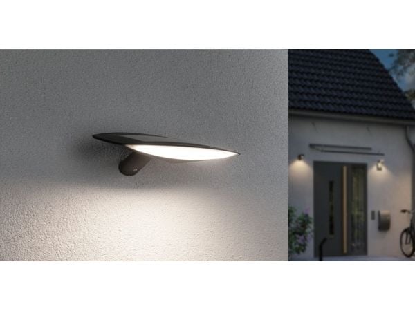 Paulmann 94340, Utendørs veggbelysning, Antracitt, Plast, IP44, Fasade, III
