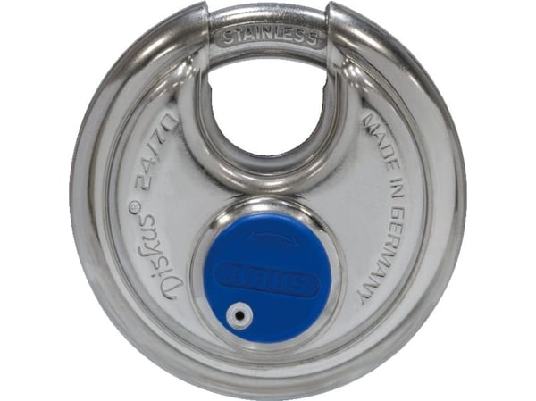 ABUS Diskus 24IB/70, Diskus, Nøkkellås, Bruk flere nøkler, Rustfritt stål, Rustfritt stål, Rustfritt stål