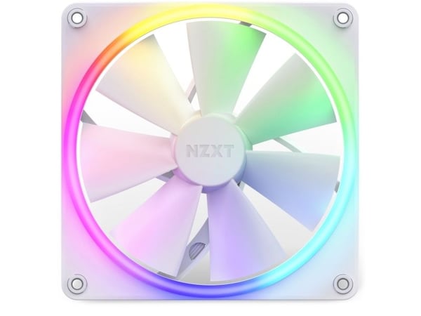 NZXT F Series F140 RGB - Kabinettvifte - 140 mm - matt hvit