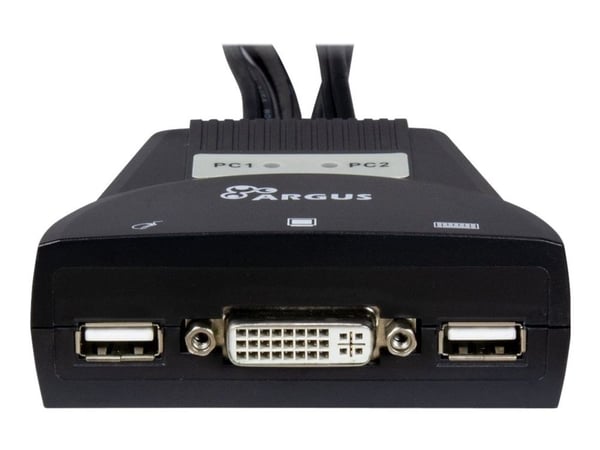 Inter-Tech KVM-LS-21DA DVI - Video- / USB / audio-kabel - 1.8 m - tommelskruer, 1080p støtte 60 Hz
