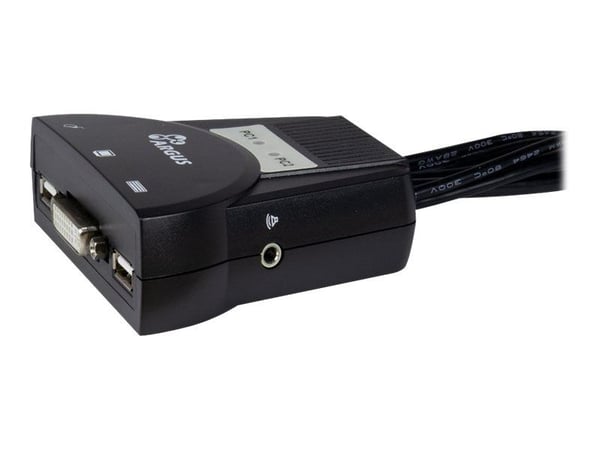 Inter-Tech KVM-LS-21DA DVI - Video- / USB / audio-kabel - 1.8 m - tommelskruer, 1080p støtte 60 Hz