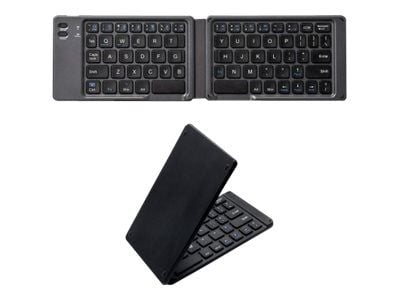 TECHly - Tastatur - foldable, for tablet and smartphone - trådløs - Bluetooth 3.0, USB - QWERTY - USA - svart