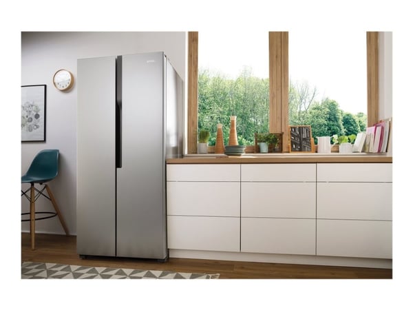 Gorenje NRS8182KX - Kylskåp/frys - sida vid sida - bredd: 83.2 cm - djup: 62.3 cm - höjd: 177.7 cm - 441 liter - Klass E