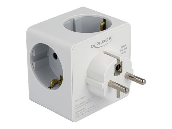 DeLOCK 11496, Tyyppi F, Tyyppi F, Suora, Suora, 250 V, 50 Hz