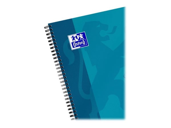 Notesbog A4+ Oxford Touch´ turkis kvadreret 5x5mm 90g m/140 sider