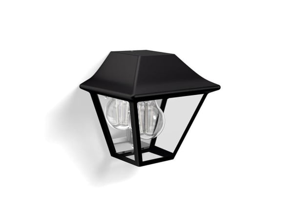 Philips myGarden Alpenglow vägglampa 42 W E27 ljuskälla medföljer inte, Väggbelysning för utomhusbruk, Svart, Aluminium, Syntet, IP44, Trädgård, Te...