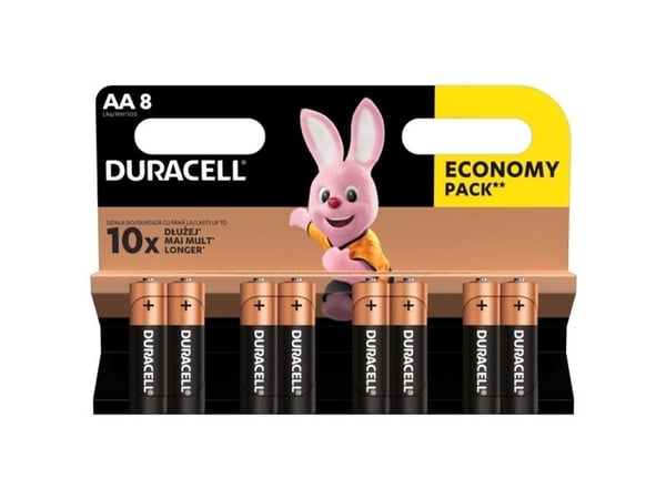 Duracell Basic AA / R6 1500mAh batteri 8 st.