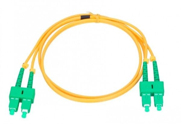 Extralink - Koblingskabel - SC/APC-enkeltmodus (hann) til SC/APC-enkeltmodus (hann) - 1 m - 3 mm - fiberoptisk - dupleks - G.657.A1